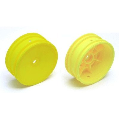 AS9691 Team Associated Buggy Front Hex Wheels, yellow