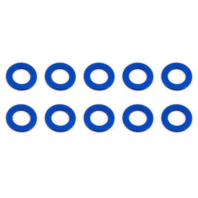 AS31381 Team Associated Ballstud Washers, 5.5x0.5 mm, blue aluminum
