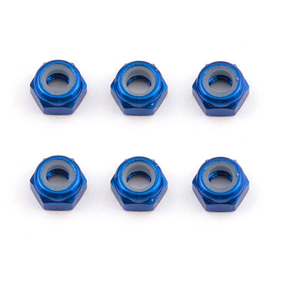AS31550 Team Associated FT M3 Locknut, blue aluminum