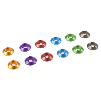 Alu. sluitring voor M3 Laagbolkopschroeven BD=10mm Rood 10 s