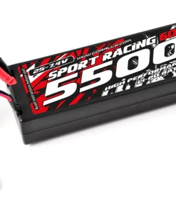 Team Corally - Power Racing 60C - 5500Mah - 2S - 7,4V - T-Plug - Hard Case