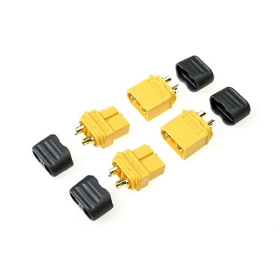 Connector XT-60 met beschermkap Goudcontacten Man. + Vrouw.