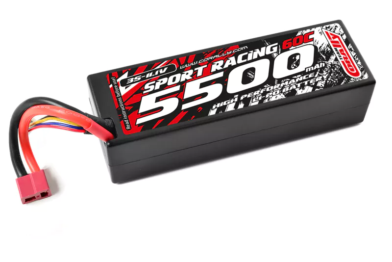 Team Corally - Sport Racing 60C - 5500Mah - 3S - 11,1V - T-PLUG - Hard Case