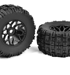 Team Corally - Off-Road 1/8 MT Tires - Mud Claws - Glued on Black Rims - 2st