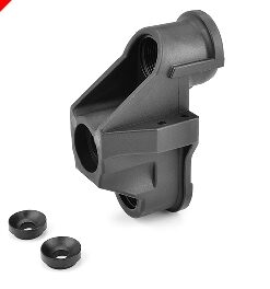Team Corally - HD Steering Block (1pc) - Wide - Pillow Ball Cup (2pcs) - Front - Composite - 1 Set
