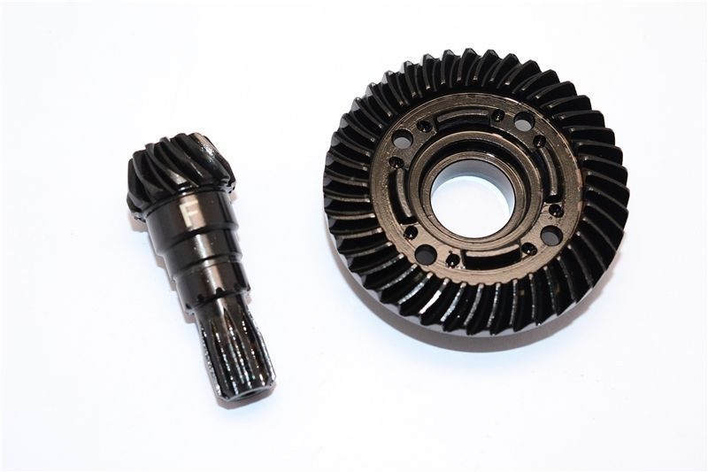 CHROME STEEL FRONT SPIRAL BEVEL GEARS - 1SET BLACK GPM TRX XMAXX 8S 6S