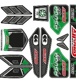 Team Corally - Body Decal Sheet - Asuga ASUGA XLR - GREEN - 1 pc