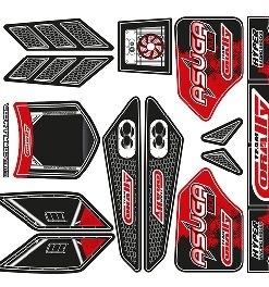 Team Corally - Body Decal Sheet - Asuga ASUGA XLR - RED - 1 pc