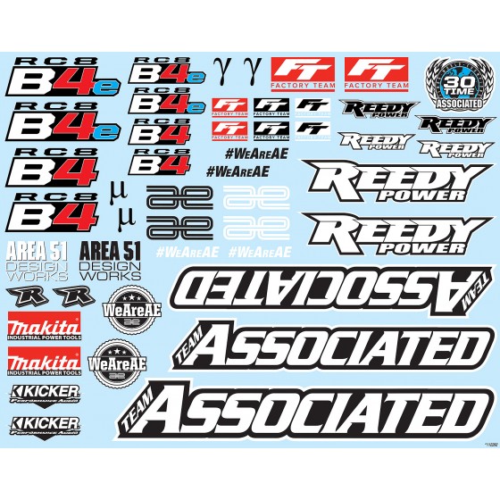 AS81588 Team Associated RC8B4 Decal Sheet