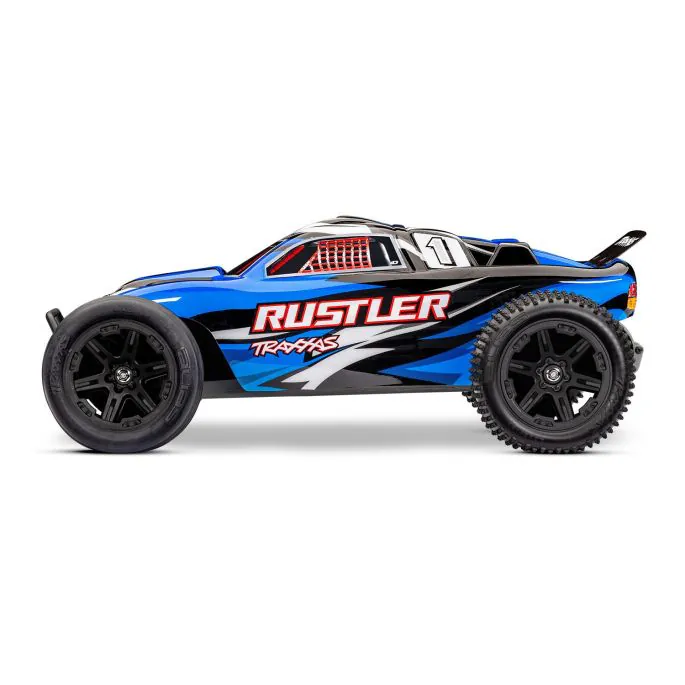 TRX37254-8BLEUX Traxxas Rustler 2wd Brushed HD incl battery & USB-C charger Blue - Afbeelding 18