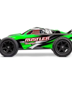 TRX37254-8GRNX Traxxas Rustler 2wd Brushed HD incl battery & USB-C charger Green - Afbeelding 3