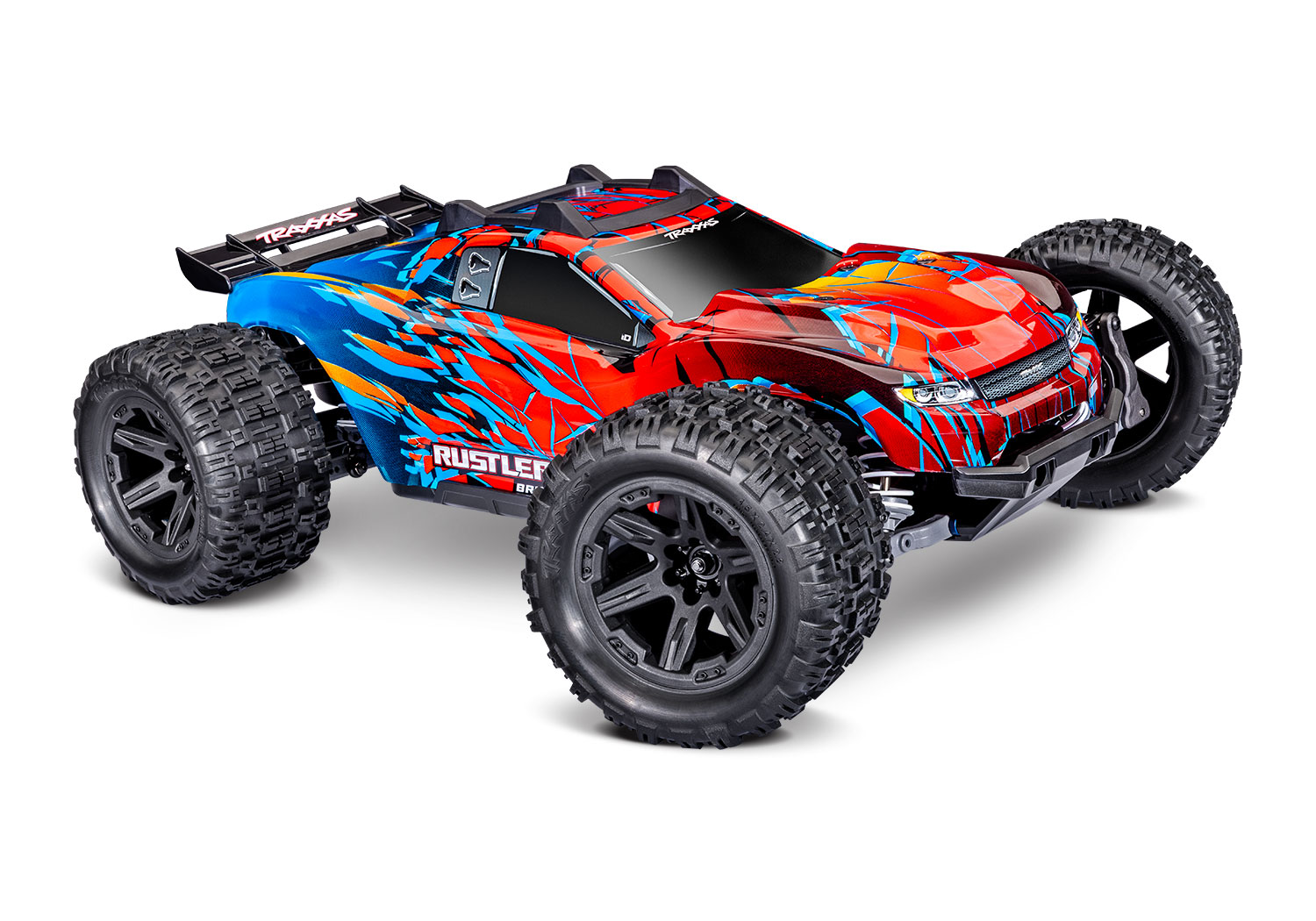 TRX67464-4-RED Traxxas Rustler 4X4 HD VX3 Brushless, RED