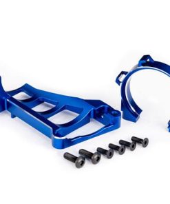 TRX10261-BLUE Motor mounts (front & rear) (blue-anodized 6061-T6 aluminum)/ 3x10mm CCS (with threadlock) (4)/ 4x12mm BCS (with threadlock) (2) (for use with #3461 motor)