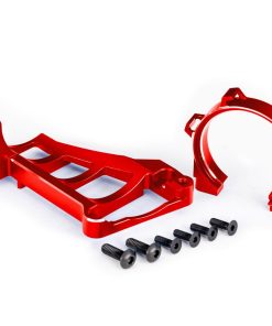 TRX10261-RED Motor mounts (front & rear) (red-anodized 6061-T6 aluminum)/ 3x10mm CCS (with threadlock) (4)/ 4x12mm BCS (with threadlock) (2) (for use with #3461 motor)