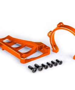 TRX10262-ORNG Motor mounts (front & rear) (orange-anodized 6061-T6 aluminum)/ 3x10mm CCS (with threadlock) (4)/ 4x12mm BCS (with threadlock) (2) (for use with #3483 motor)