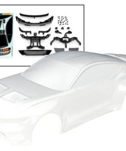 TRX10511 Body, Ford Mustang (clear, trimmed, requires painting)/ decal sheet (includes side mirrors, spoiler, grilles, vents, hardware, & clipless mounting)