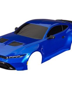 TRX10511-BLUE Body, Ford Mustang, complete (blue) (painted, decals applied) (includes side mirrors, spoiler, grilles, vents, & clipless mounting)
