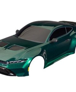 TRX10511-GRN Body, Ford Mustang, complete (green) (painted, decals applied) (includes side mirrors, spoiler, grilles, vents, & clipless mounting)