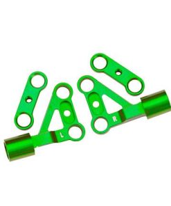 TRX10533-GRN Suspension arms, upper, front, 6061-T6 aluminum (green-anodized) (left & right)/ 2.5x5mm BCS (with threadlock) (2)