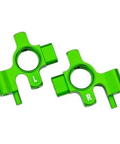TRX10537-GRN Steering blocks, 6061-T6 aluminum (green-anodized), left & right/ 3x12mm BCS (with threadlock) (4)