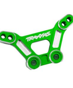 TRX10538-GRN Shock tower, front, 6061-T6 aluminum (green-anodized)/ 3x15mm BCS (with threadlock) (2)