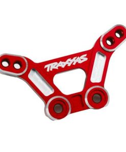 TRX10538-RED Shock tower, front, 6061-T6 aluminum (red-anodized)/ 3x15mm BCS (with threadlock) (2)