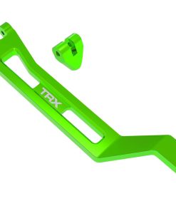 TRX10726-GRN Battery hold-down, hold-down post (green-anodized 6061-T6 aluminum)/ 3x15mm BCS (with threadlock) (1)