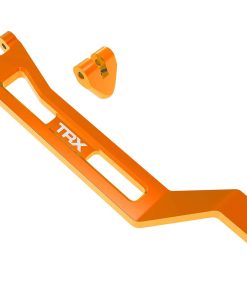 TRX10726-ORNG Battery hold-down, hold-down post (orange-anodized 6061-T6 aluminum)/ 3x15mm BCS (with threadlock) (1)