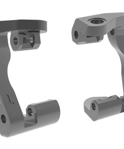 TRX10733-GRAY Caster blocks (c-hubs), 6061-T6 aluminum (gray-anodized), left & right