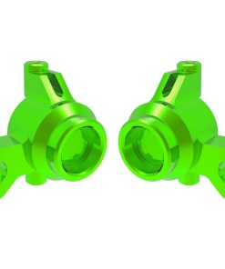 TRX10734-GRN Steering blocks, 6061-T6 aluminum (green-anodized) (left & right)/ 3x12mm SS (with threadlock) (4)/ 3x15mm BCS (with threadlock) (2)