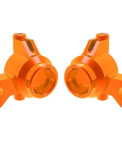 TRX10734-ORNG Steering blocks, 6061-T6 aluminum (orange-anodized) (left & right)/ 3x12mm SS (with threadlock) (4)/ 3x15mm BCS (with threadlock) (2)