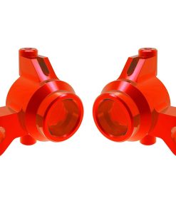 TRX10734-RED Steering blocks, 6061-T6 aluminum (red-anodized) (left & right)/ 3x12mm SS (with threadlock) (4)/ 3x15mm BCS (with threadlock) (2)