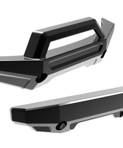 TRX10735-BLKCR Bumper, front (1)/ rear (1) (black chrome)
