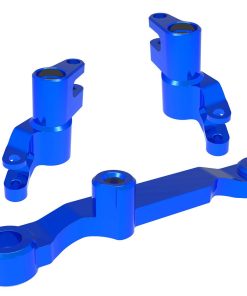 TRX10743-BLUE Steering bellcranks, draglink (blue-anodized 6061-T6 aluminum)/ 3x13mm SS (with threadlock) (2)/ 3x12mm BCS (with threadlock) (2)/ 5x8x2.5mm ball bearings (2)/ 5x10x4mm ball bearings (2)