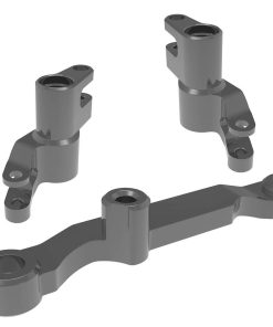 TRX10743-GRAY Steering bellcranks, draglink (grau-anodized 6061-T6 aluminum)/ 3x13mm SS (with threadlock) (2)/ 3x12mm BCS (with threadlock) (2)/ 5x8x2.5mm ball bearings (2)/ 5x10x4mm ball bearings (2)