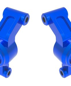 TRX10751-BLUE Carriers, stub axle, 6061-T6 aluminum (blue-anodized) (left & right)