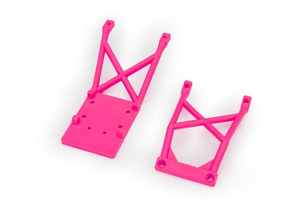 TRX3623-PINK Skid plates, front & rear (pink)