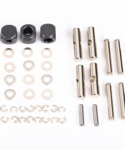 TRX5452X U-joints, driveshaft (carrier (4)/ 4.5mm cross pin (4)/ 3mm headed pin (4)/ 4x15mm screw pin (2)/ hex pin (2)/ e-clips (6)/ 3x6x0.5 MW (4)) (metal parts for 2 driveshafts)