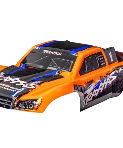TRX5850-ORNG Body, Slash 4X4 (also fits Slash VXL & Slash 2WD), orange (painted, decals applied) (assembled with front & rear latches for clipless mounting)