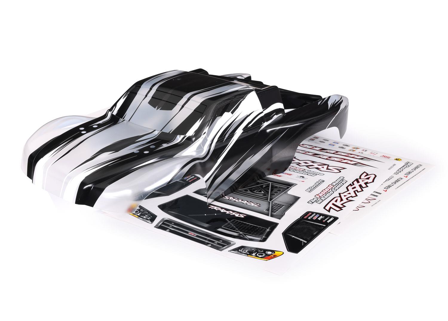 TRX5855X Body, Slash 4X4, ProGraphix (also fits Slash VXL & Slash 2WD) (graphics are printed, requires paint & final color application)/ decal sheet