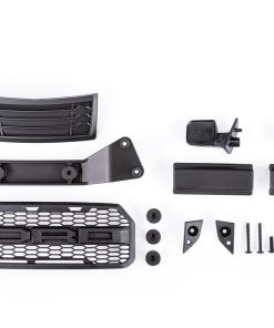 TRX5921 Grille/ grille mount/ mirrors, side (left & right)/ mirror mounts (left & right)/ body mount adapter/ rear latch retainers (2)/ 2.6x8mm BCS (self-tapping) (3)/ 2.6x20mm BCS (self-tapping) (2)/ 3x10mm BCS (8) (fits #5916 body)