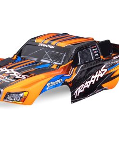 TRX5924-ORNG Body, Slash 2WD (also fits Slash VXL & Slash 4X4), orange (painted, decals applied) (assembled with front & rear latches for clipless mounting)