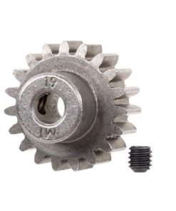 TRX6480X Gear, 19-T pinion (1.0 metric pitch) (fits 5mm shaft)/ set screw (for use only with steel spur gears)