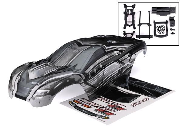 TRX6740L Body, Rustler 4X4, ProGraphix (graphics are printed, requires paint & final color application)/ body mounts (front & rear)/ rear body support/ decal sheet
