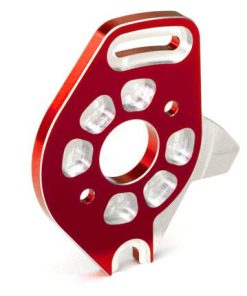 TRX6890R Plate, motor, 6061-T6 aluminum (red-anodized)