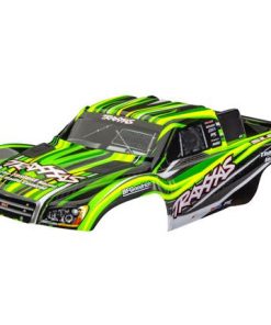 TRX6910-GRN Body, Slash 4X4 (also fits Slash VXL & Slash 2WD), green (painted, decals applied) (assembled with front & rear latches for clipless mounting)
