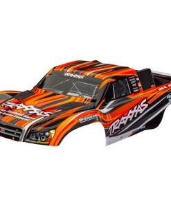 TRX6910-ORNG Body, Slash 4X4 (also fits Slash VXL & Slash 2WD), orange (painted, decals applied) (assembled with front & rear latches for clipless mounting)