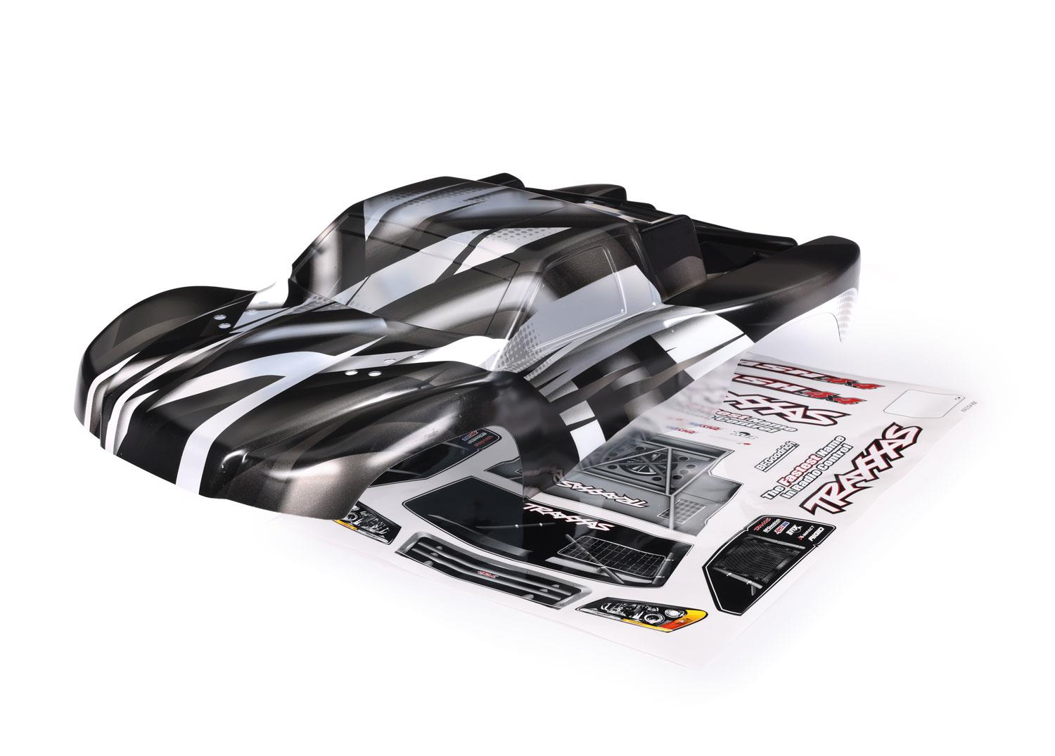 TRX6933 Body, Slash 4X4, ProGraphix (also fits Slash VXL & Slash 2WD) (graphics are printed, requires paint & final color application)/ decal sheet