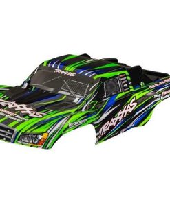 TRX6941-GRN Body, Slash 4X4 (also fits Slash VXL & Slash 2WD), green (painted, decals applied) (assembled with front & rear latches for clipless mounting)