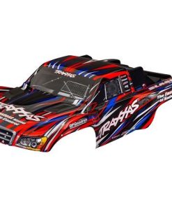 TRX6941-RED Body, Slash 4X4 (also fits Slash VXL & Slash 2WD), red (painted, decals applied) (assembled with front & rear latches for clipless mounting)